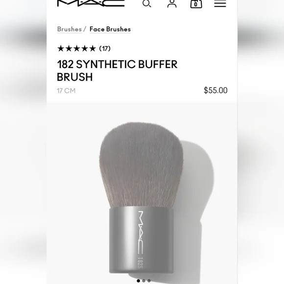MAC Cosmetics 182 Buffer Brush in Black - Picture 1 of 8